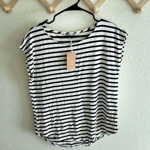 Green Envelope Classic Striped Short Sleeve Tee